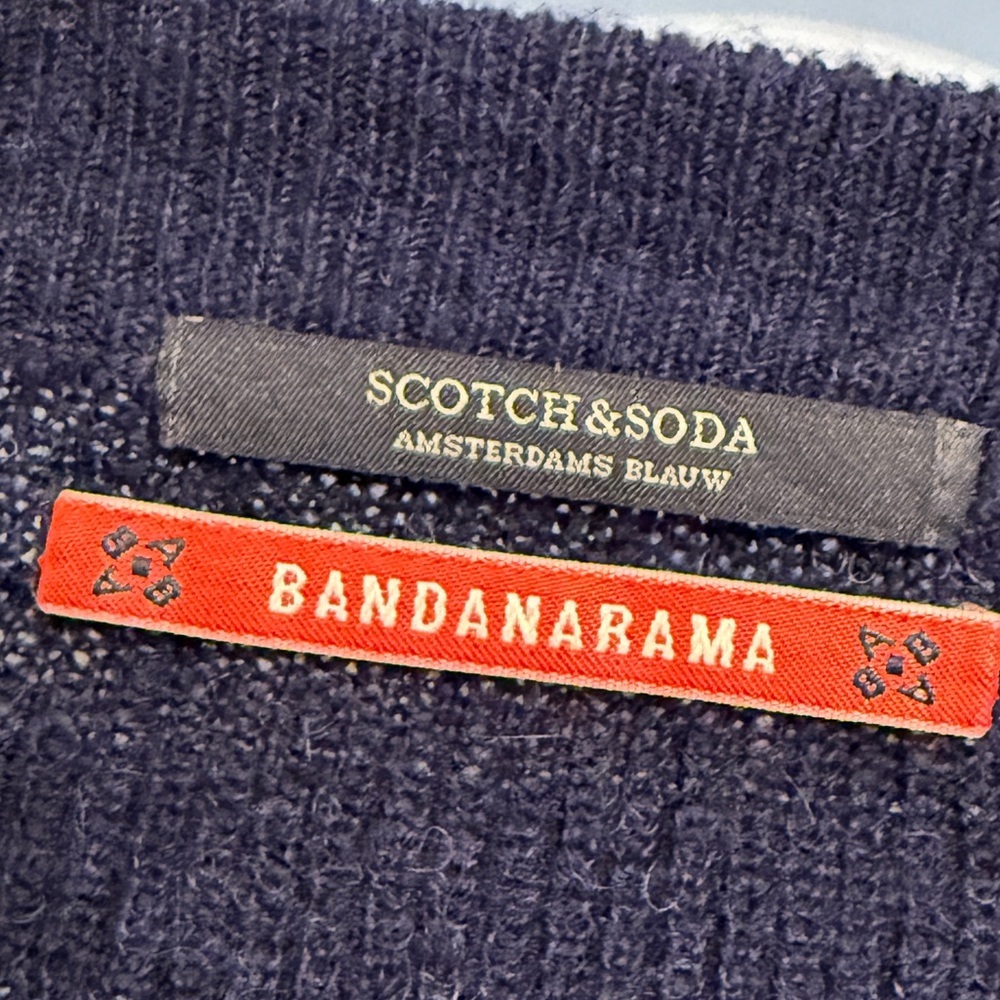 SCOTCH & SODA Bandanarama Women's Navy Blue Paisley Print Wool Alpaca Sweater - Picture 3 of 5